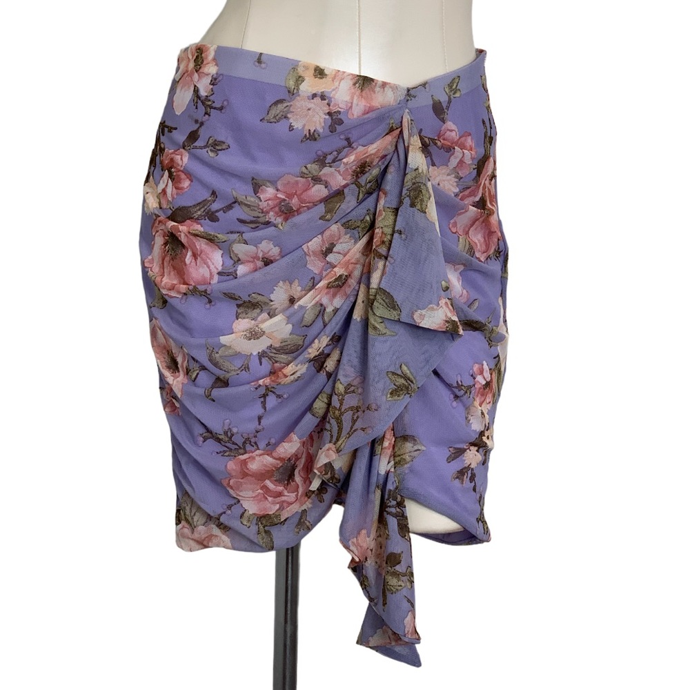Rico Melograno Floral Ruched Skirt Size Large